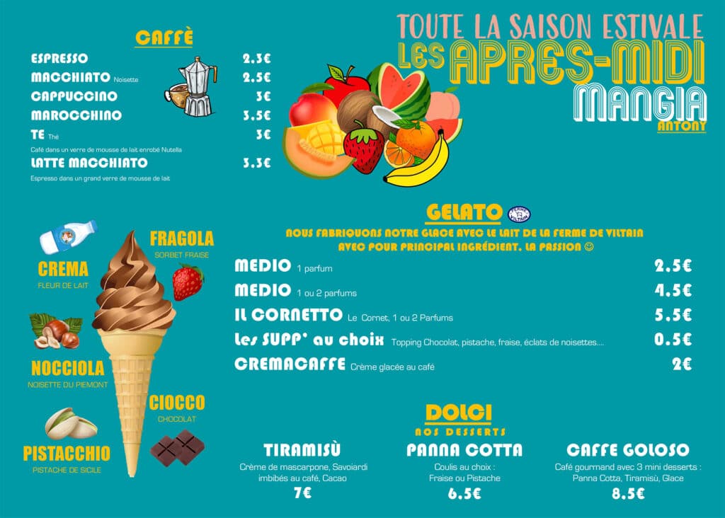 Desserts et glaces Mangia Antony Restaurant italien