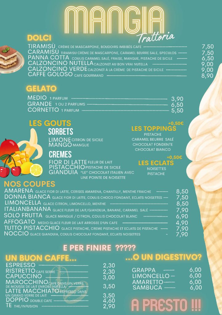 Mangia restaurant italien Antony